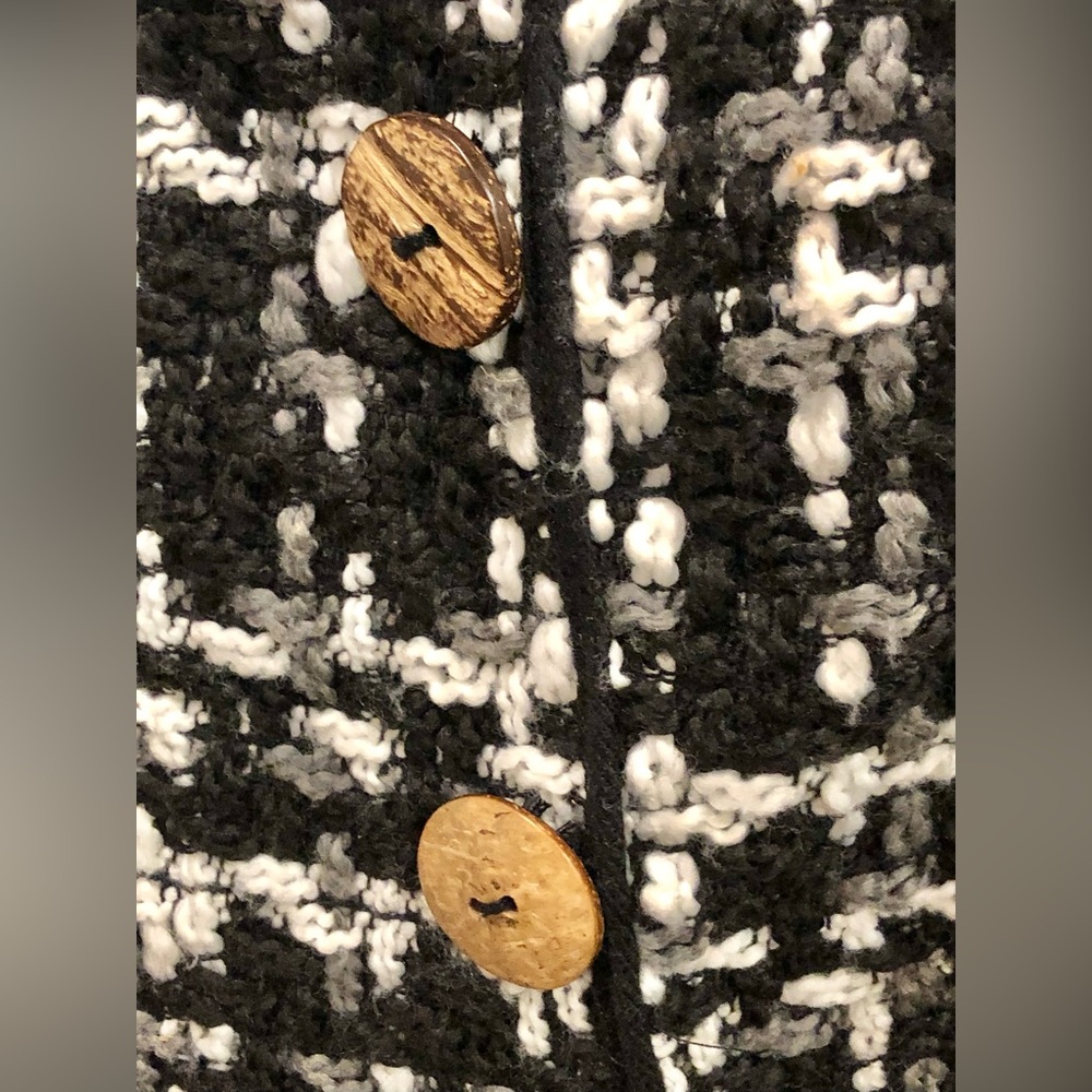 Tweed Poncho Button Collared Cape - image 4